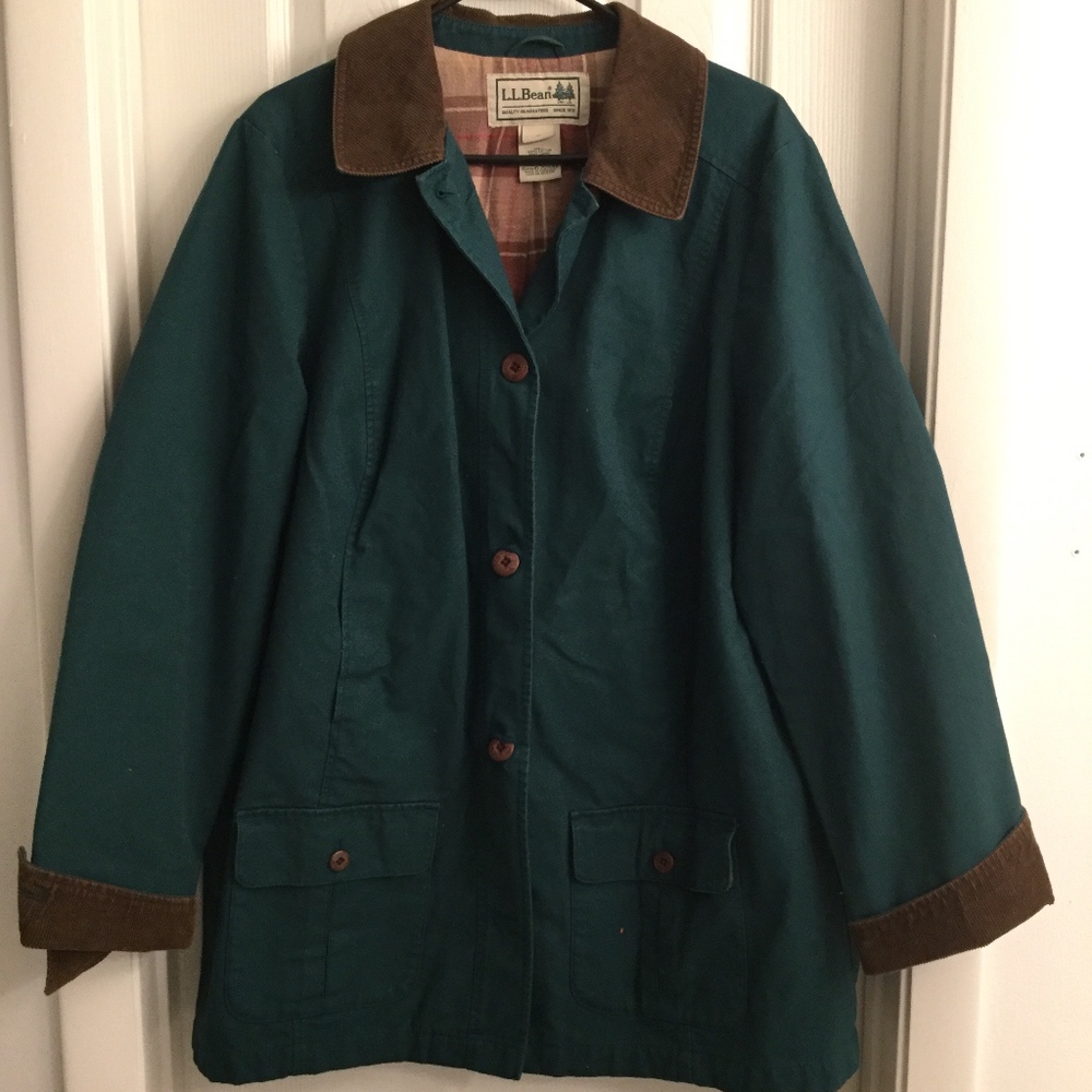 L.L.Bean Flannel Lined Barn Coat